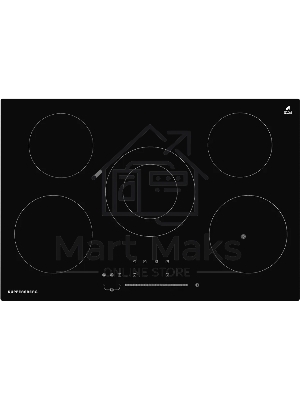 Встраиваемая варочная панель ECS 702 электрическая, 75 см, 5 конфорок, черный цвет