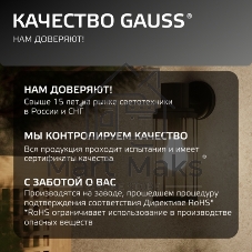 Светильник садово-парковый Gauss Vega на стену вниз 10.5x24x14.2cm, 170-240V/50Hz, 1xE27, Max.60W, IP: 54, 1/24