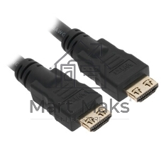Кабель HDMI CP-HM-HM-7.5M Wize, 7.5 м, v.2.0, K-Lock, soft cable, 19M/19M, позол.разъемы, экран, темно-серый, пакет