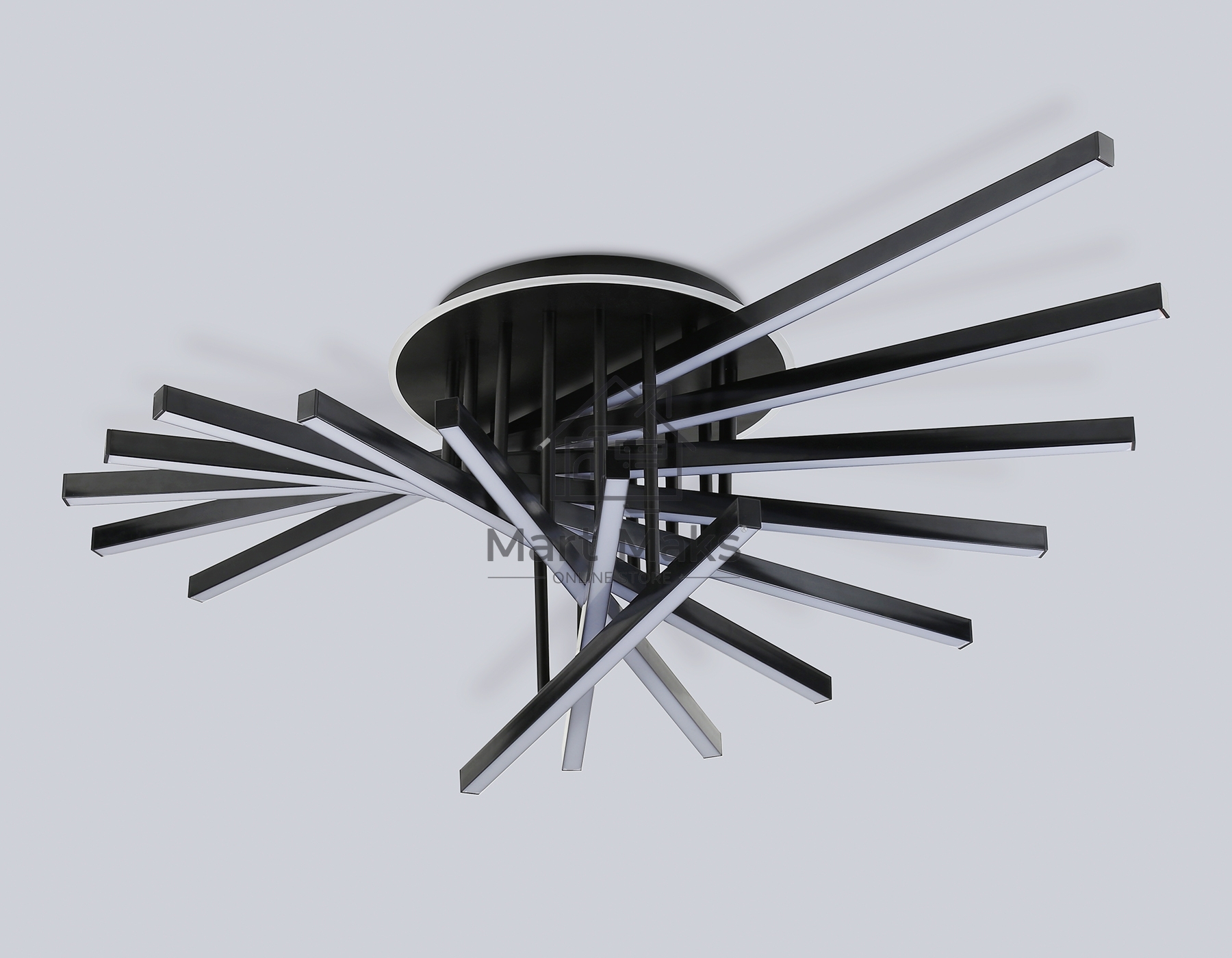 Потолочный светодиодный светильник Ambrella light FL6292 BK черный 160W 3000K-6400K 1100*790*315 (ПДУ ИК)
