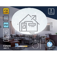 Потолочный светодиодный светильник Ambrella light FZ1013 WH белый 21W 6400K D320*55 (Без ПДУ)