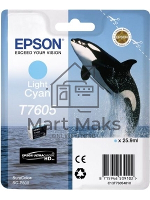 Картридж струйный Epson светло-голубой SC-P600