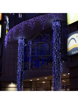 Гирлянда Neon-night Айсикл (бахрома) светодиодный, 5,6 х 0,9 м, черный провод 