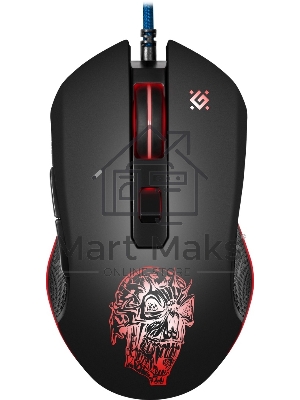 Мышь проводная Defender Sleipnir GM-927 черный, 12800 dpi, USB, кнопки - 6