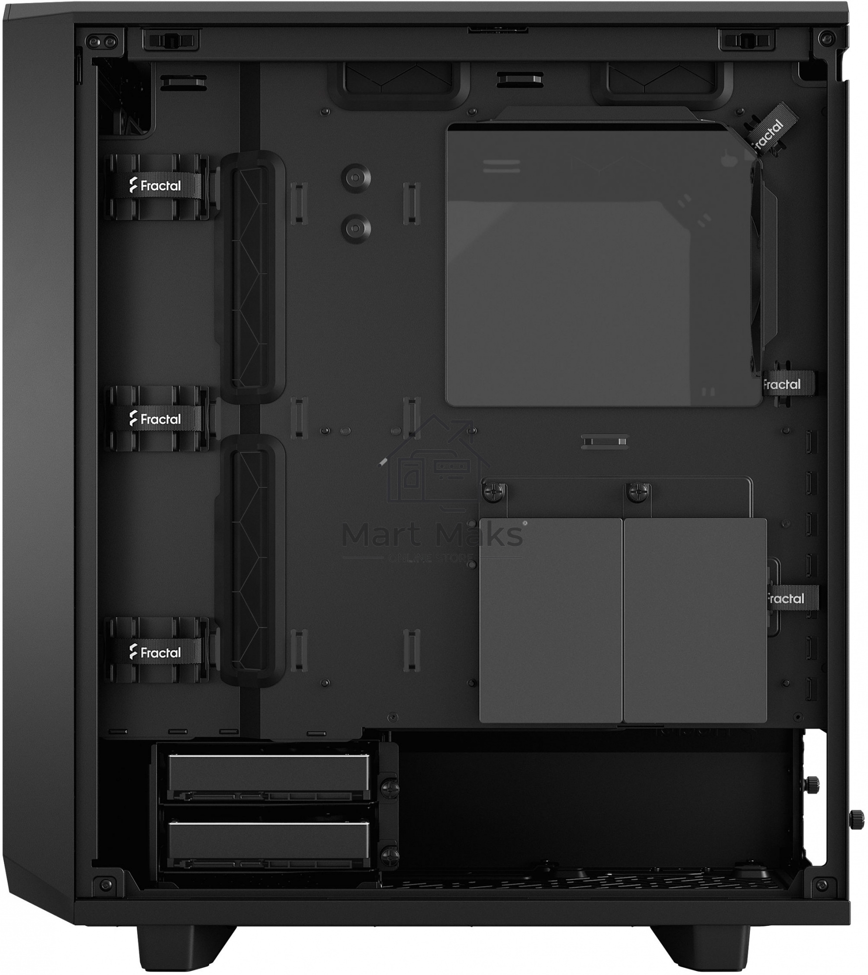 Корпус Fractal Design MESHIFY 2 COMPACT BLACK - TG / ATX, TG / 2x140mm & 1x120mm fans inc. / FD-C-MES2C-03