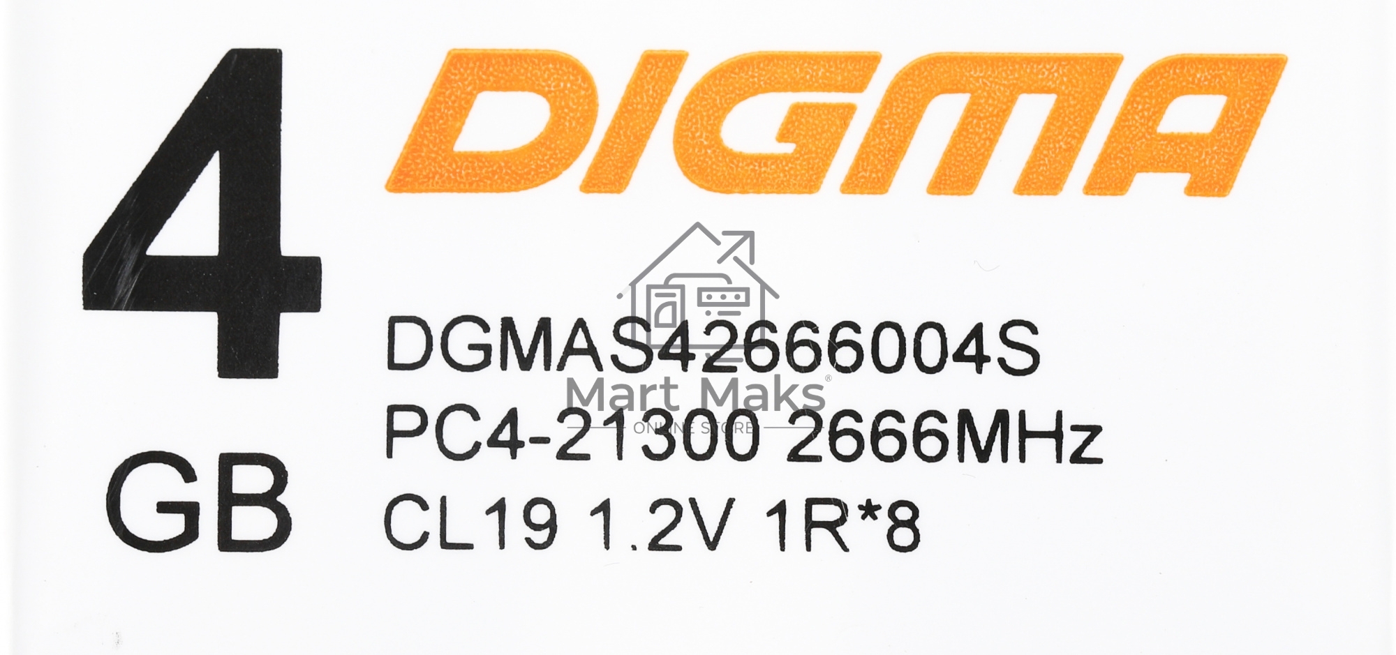 Оперативная память Digma, DDR4, 4GB (1x4GB), 2666MHz, CL19, SO-DIMM