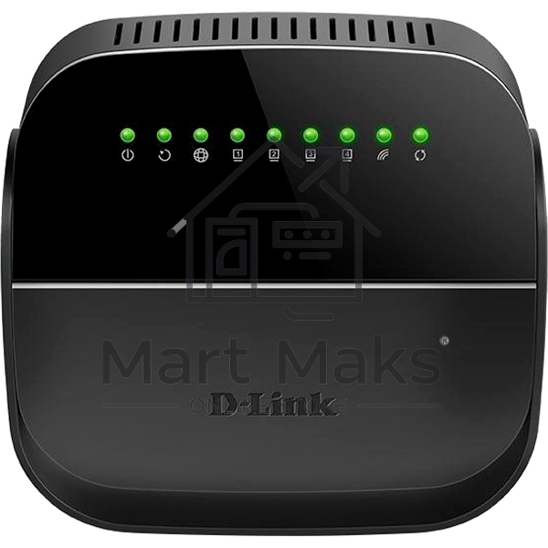 Роутер беспроводной D-Link DSL-2640U/R1A ADSL2+ черный ANNEX B