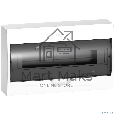 Бокс ОП EASY9 навесн. с прозрачной дверью 1ряд 18мод. SchE