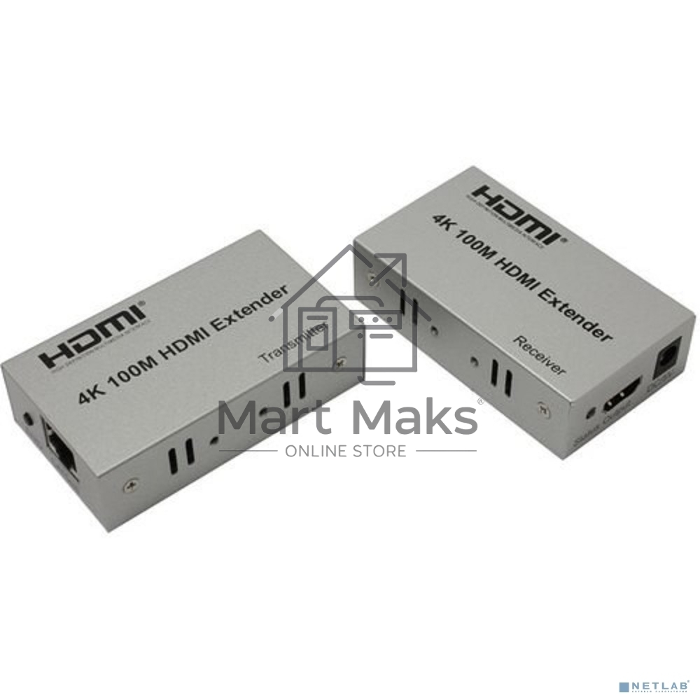Активный удлинитель ORIENT VE047, HDMI 4K extender (Tx+Rx), до 100 м по одной витой паре, HDMI 1.4b, 4K@30Hz/ 1080p@60Hz/3D, HDCP, подключается кабель UTP Cat5e/6, питание от внешних БП 5В/1А, (30161)