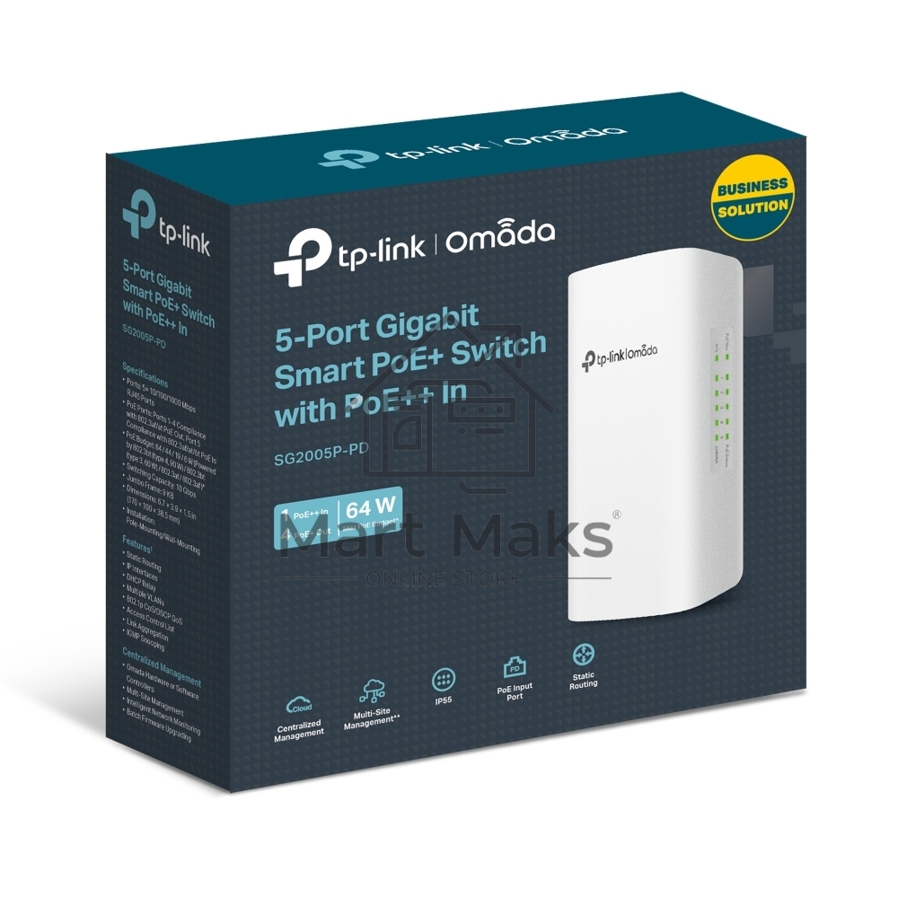 Коммутатор TP-LINK SG2005P-PD 5PORT 1000M POE