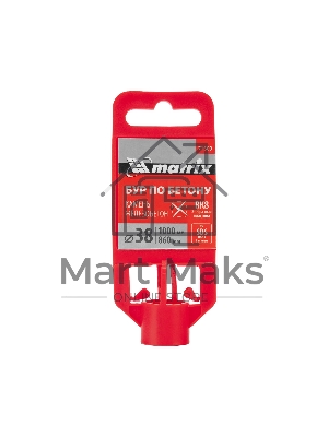 Бур по бетону Matrix, 38 х 1000 мм, SDS MAX c крестовой пластиной