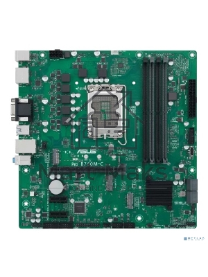 Материнская плата ASUS Pro B760M-C-CSM, LGA 1700, Intel B760, 4xDDR5, 4xSATA, 2xM.2, 1xPCI-E 4.0 x16, 2xPCI-E x1, 1x 1Gb LAN, 2xUSB-A 2.0, 2xUSB-A 3.2 Gen 1, 1xHDMI, 1xVGA, 2xDP, 3x3.5 мм, 7.1, Micro-ATX