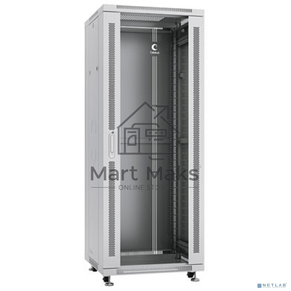 Шкаф телекоммуникационный напольный Cabeus, IP20, 32U, 1610х600х600 мм (ВхШхГ), дверь: стекло, разборный, цвет: серый