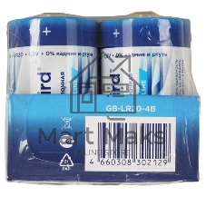 Батарейки щелочные/алкалиновые Gembird GB-LR20-2F, тип D(LR20), 2шт, пленка