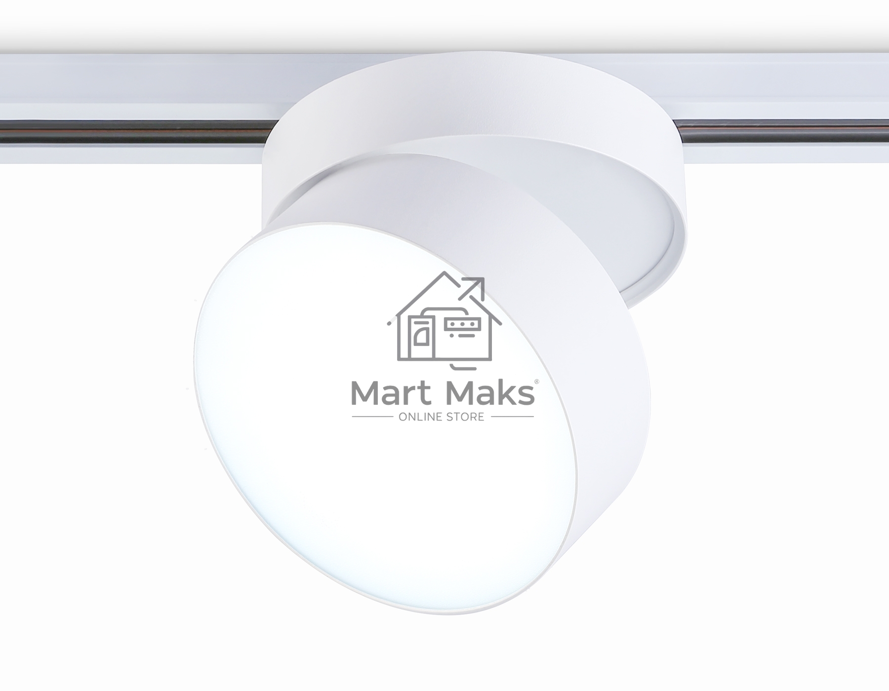 Трековый однофазный светодиодный светильник Ambrella light GL6875 WH белый LED 16W 4200K D115*90