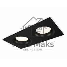Комплект встраиваемого светильника Ambrella light XC7636002 SBK/PBK черный песок/черный полированный MR16 GU5.3 (C7636, N7011)
