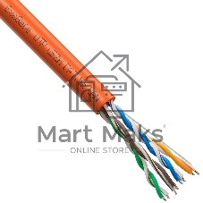 Кабель ExeGate UTP4-C5e-CU-S24-IN-LSZH-OR-305-FLUKE UTP 4 пары кат.5e медь, 0.52мм (24AWG), FLUKE® test pass, LSZH, 305м, оранжевый