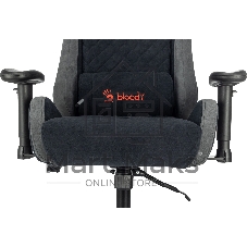 Кресло игровое эргономичное A4Tech Bloody GC-580 черный/серый искусственная замша с подголов. крестов.