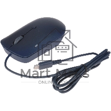 Мышь проводная Lenovo 540 синий, 2400 dpi, USB-C, кнопки - 4