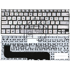 Клавиатура для ноутбука Asus UX21E серебристая