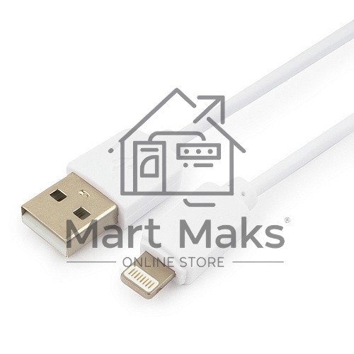 Кабель USB Гарнизон GCC-USB2-AP2-6-W AM/Lightning, для iPhone5/6/7, IPod, IPad, 1.8м, белый, пакет