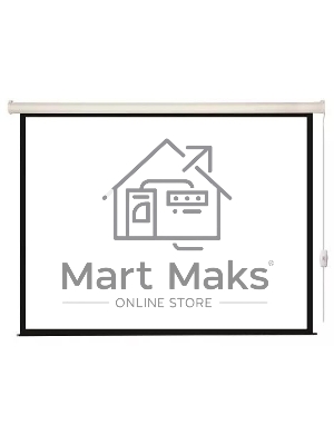 Экран с электроприводом Lumien Eco Control 180x180 см (раб. область 174х174 см) Matte White черная кайма по периметру 1:1