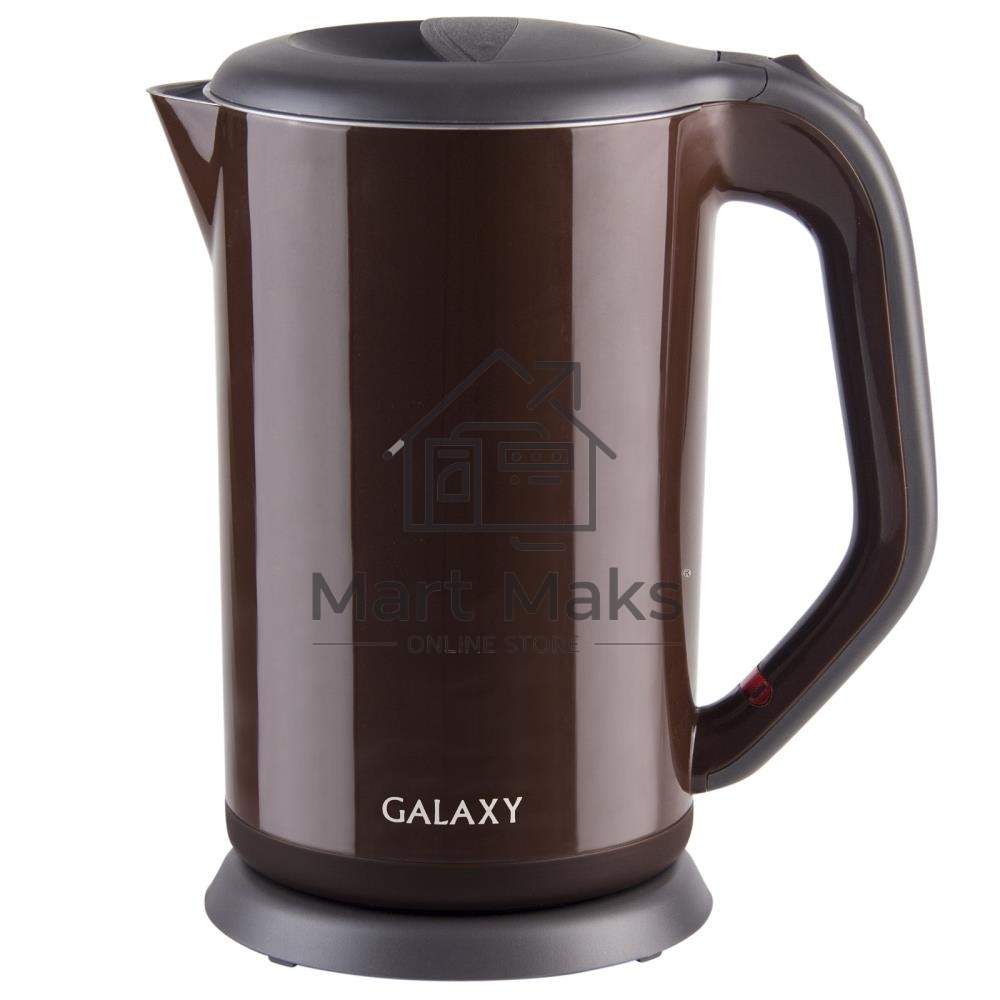 Чайник электрический Galaxy GL 0318, коричневый, пластик, 2000 Вт, 1,7 л