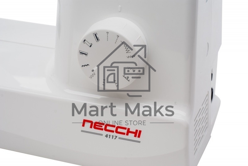 Швейная машина Necchi 4117 14 операций, петля п/автомат, верт.челнок, гарантия 2 года