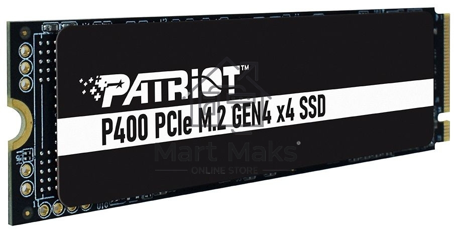 Накопитель SSD Patriot P400, 1Tb, PCIe 4.0 x4, M.2 2280, NVMe, R/W 5000/4800, с радиатором