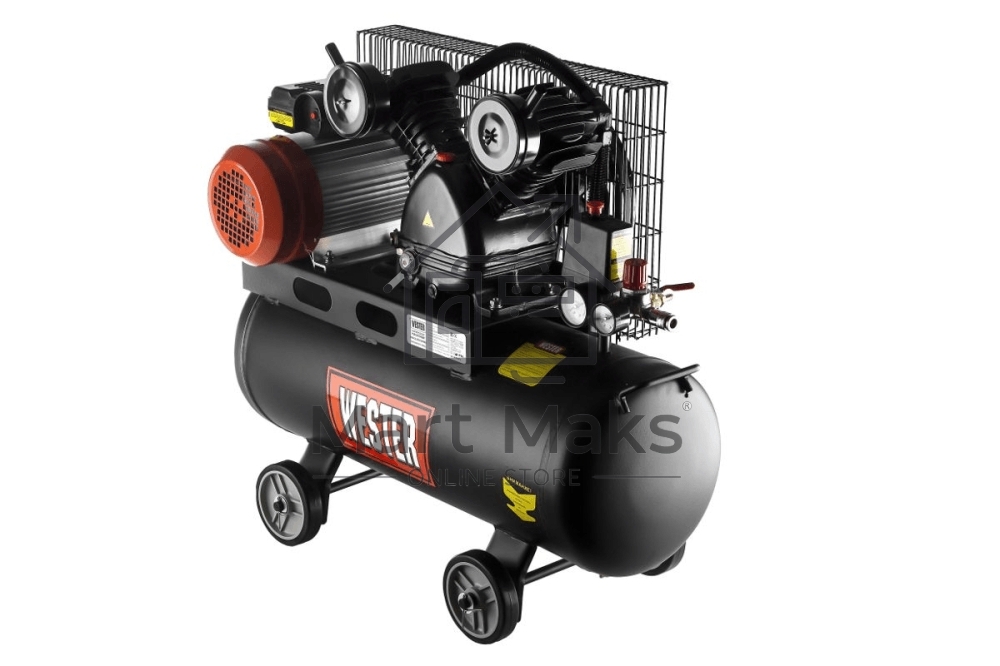 Компрессор WESTER WBK2200/50PRO ременной привод, поршневой масляный, 2200 Вт, 340л/мин, 8бар