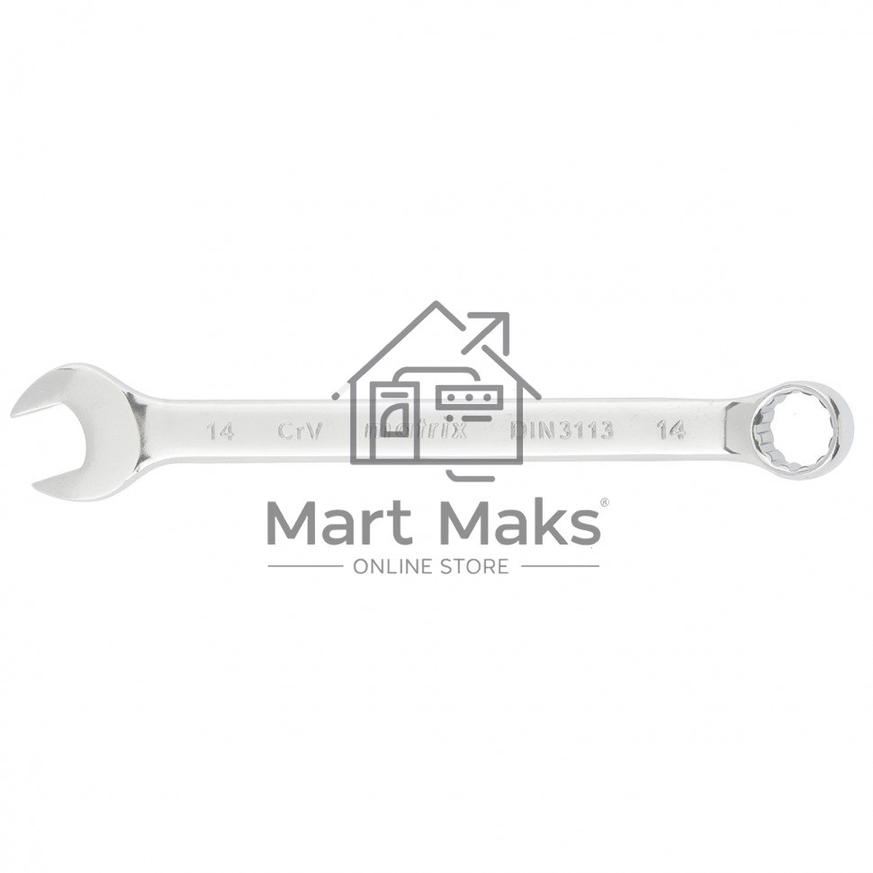 Ключ комбинированный, 14 мм, CrV, полированный хром Matrix
