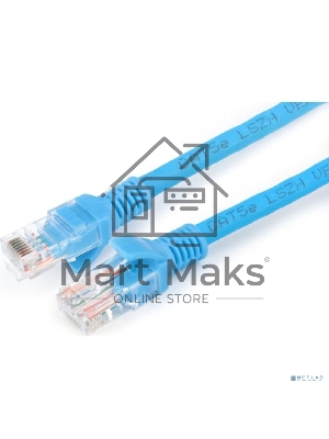 Патч-корд LSZH медный UTP Cablexpert PP30-2M/B кат.5e, 2м, литой, многожильный (синий)