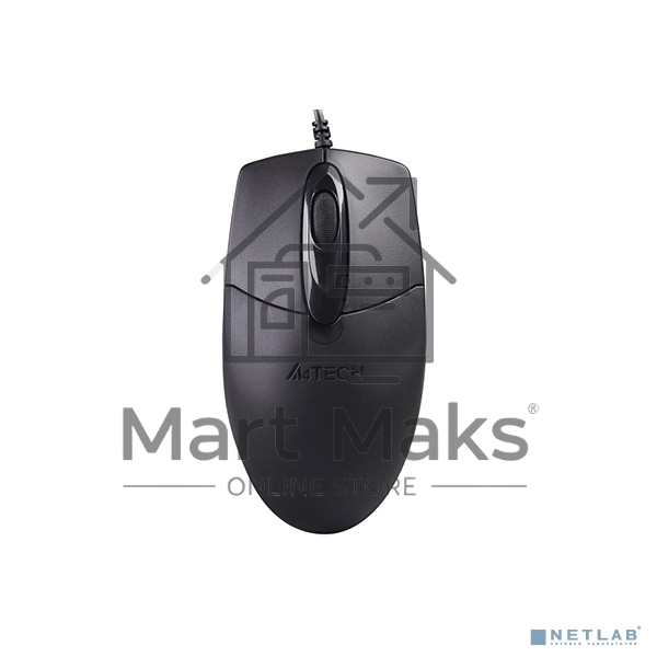 Мышь проводная A4Tech OP-720S черный, 1200 dpi, USB, кнопки - 3