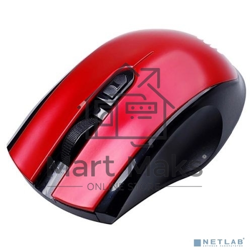 Мышь беспроводная Acer OMR032 черный/красный, 1600 dpi, радиоканал, USB, кнопки - 4