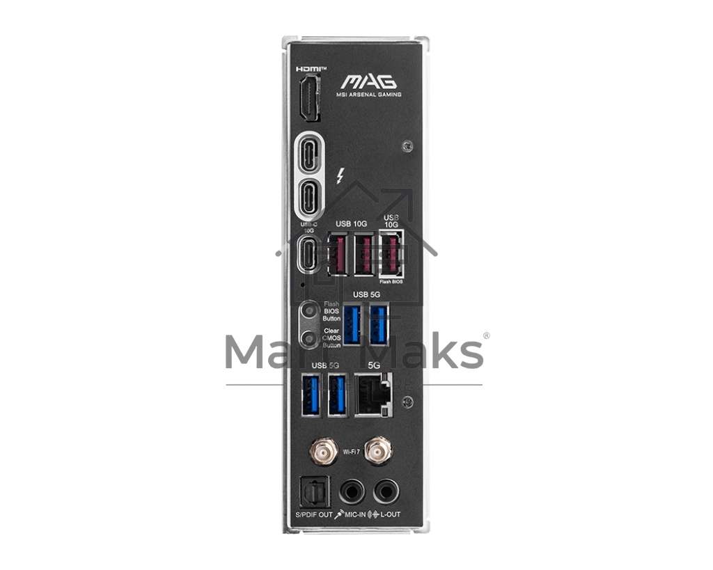 Материнская плата MSI MAG Z890 TOMAHAWK WIFI, LGA 1851, Intel Z890, 4xDDR5, 4xSATA, 4xM.2, 1xPCIe 5.0 x16, 2xPCIe 4.0 x4, 1xHDMI, 2xUSB-C Thunderbolt 4, 1xUSB-C 3.2 Gen 2, 3xUSB-A 3.2 Gen 2, 4xUSB-A 3.2 Gen 1, 1x 5Gb LAN, 2x3.5 мм, 7.1, ATX