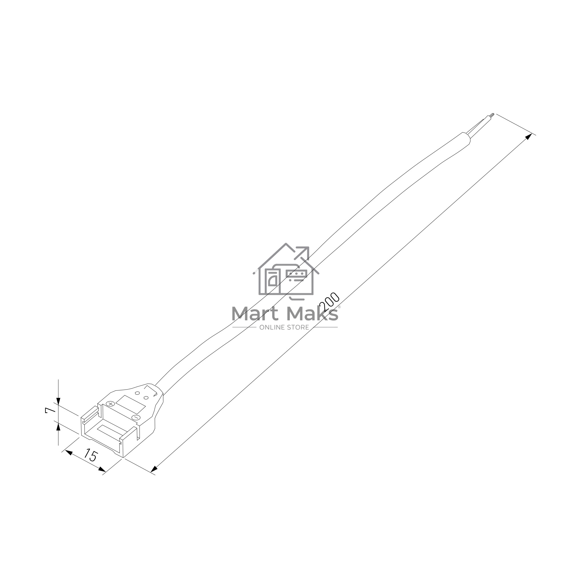 95133/00 Коннектор для лент COB 24V 480Led 14W IP68 гибкий односторонний