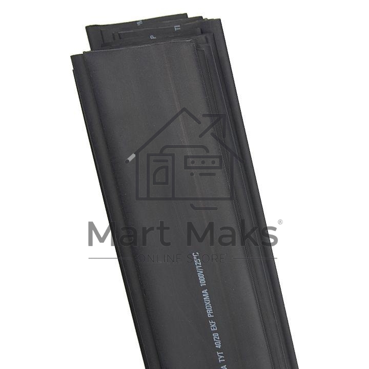 Трубка термоусадочная ТУТ 25/12.5 черный (уп.50шт) PROxima EKF tut-25-b-1m