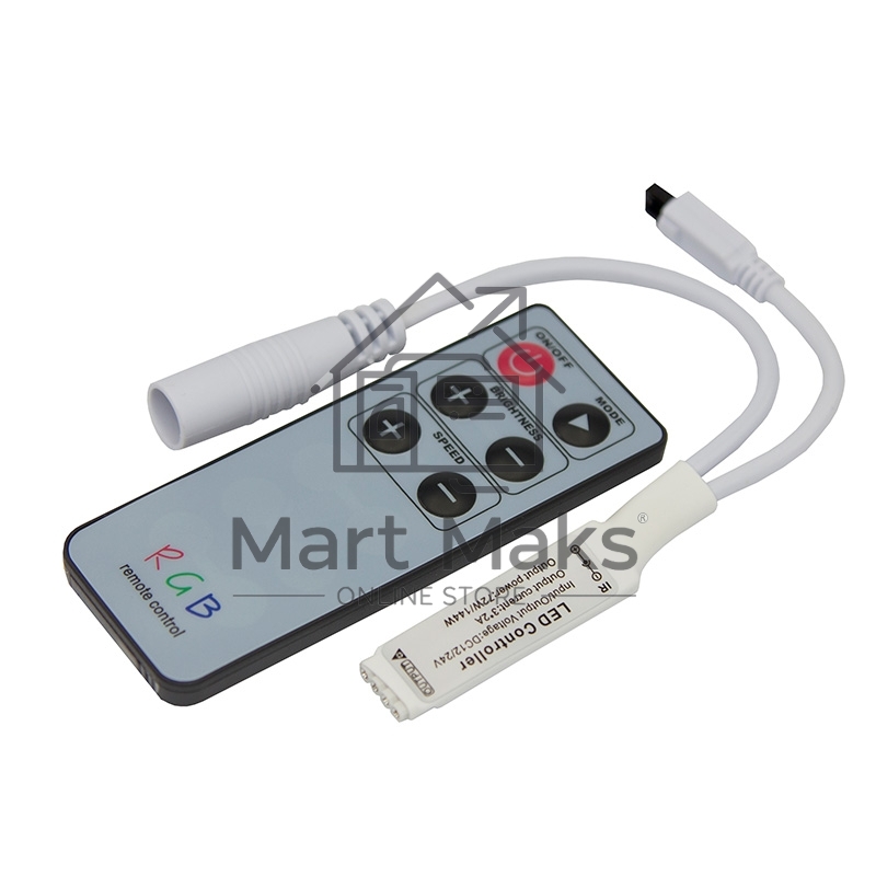 Мини контроллер инфракрасный LED RGB (IR) 6 кнопок 12-24 V/6 А LAMPER