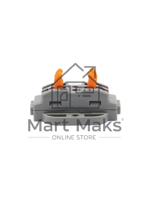 Клемма соединительная многоразовая проходная 2 полюса, с монтажной площадкой (0,08-4 мм²), серая (50 шт./уп.) Rexant