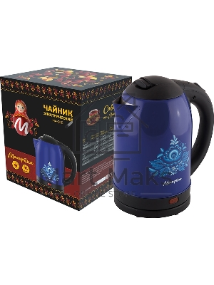 Чайник электрический Матрена MA-005 электрический (2,0 л) стальной синий гжель
