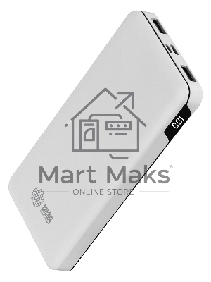 Портативный аккумулятор Cactus CS-PBFSKT-10000_MAK 10000mAh 2.1A 2xUSB белый