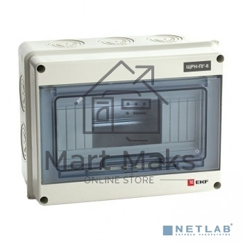 Щит распред. EKF Pb65-n-pg-8 навесной ЩРН-ПГ- 8 (147х203х89) IP65 EKF PROxima