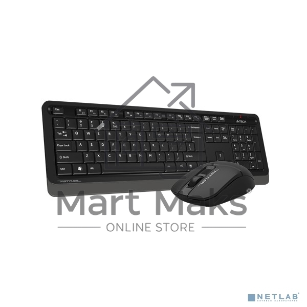 Клавиатура + мышь A4Tech Fstyler FG1012 клав:черный/серый мышь:черный USB беспроводная Multimedia