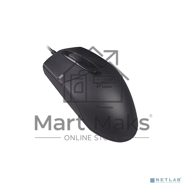 Мышь проводная A4Tech OP-720S черный, 1200 dpi, USB, кнопки - 3