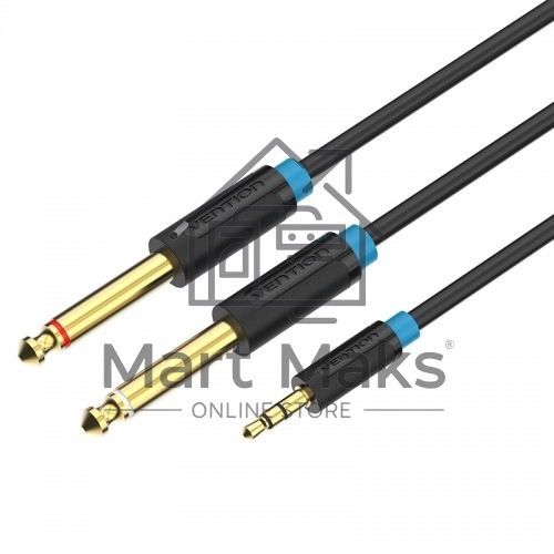 Кабель Vention аудио Jack 3,5 mm M/2Jack 6,5 mm M - 2 м