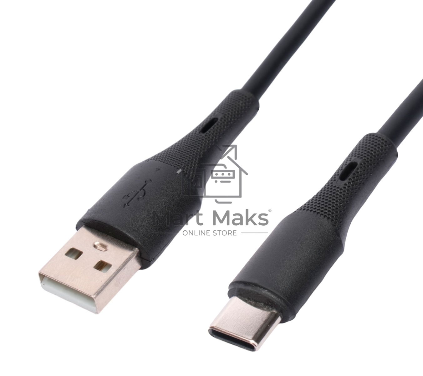 Кабель USB2.0 Cablexpert CC-USB2S-AMCM-1M-BK AM/Type-C, 3А, 18Вт, QC3.0, силиконовый, медь, 1м, черный, пакет