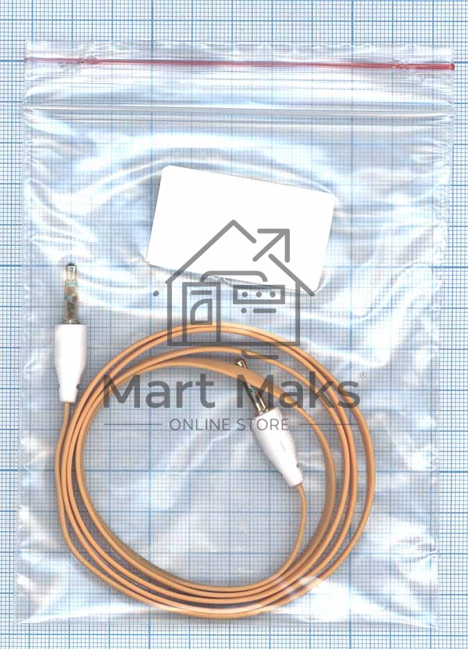 Аудио кабель Jack 3.5 - Jack 3.5, 1м (плоский кабель) оранжевый