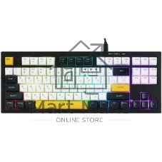 Клавиатура проводная Ritmix RKB-587BL синий-белый-оранжевый