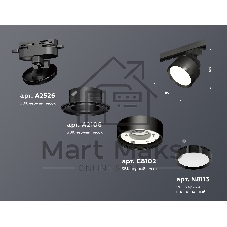 Светильник Ambrella light XT8102002 SBK/PBK черный песок/черный полированный GX53 (A2526, A2106, C8102, N8113)