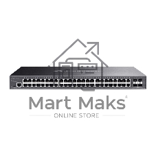 Коммутатор Jetstream 48-port gigabit L2+ managed switch with 4-gigabit uplink ports, 48 10/100/1000Mbps RJ-45 port, 4 1000Mbps SFP slots
